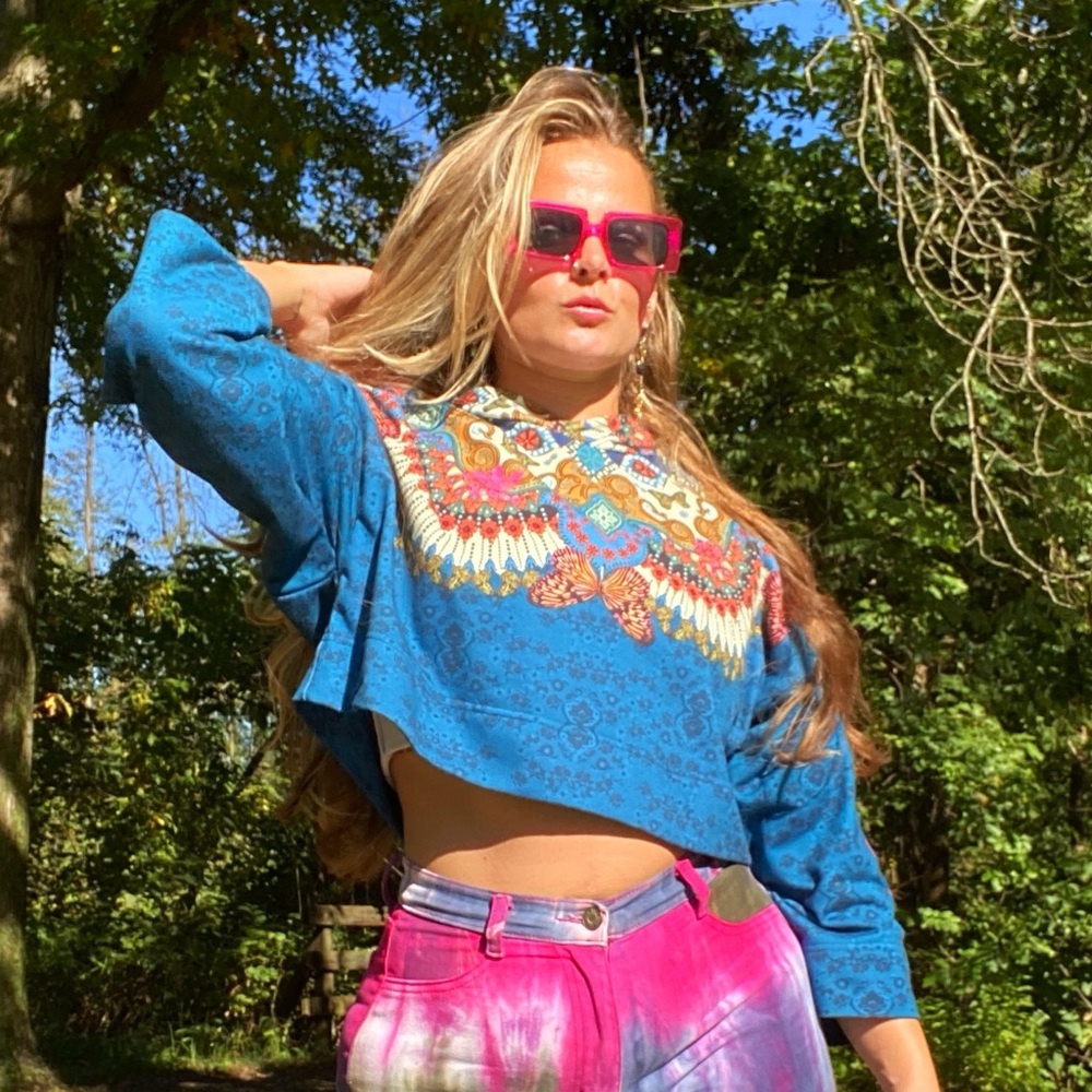 Adidas x Farm Rio Borbomix Cropped Hoodie Women’s - Picture 7 of 7